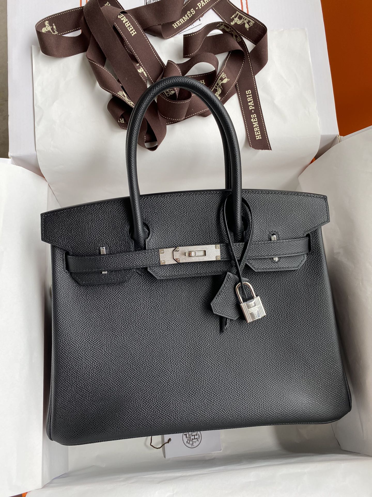 Hermes Birkin 35CM Epsom Leather Handbag Black